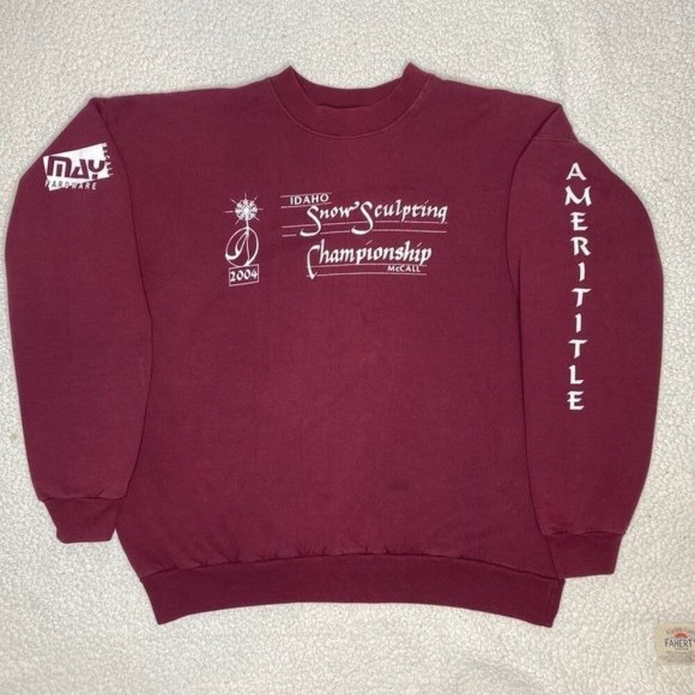 2004 Idaho Snow Sculpting Championship Hanes Sweatshirt: Size Large